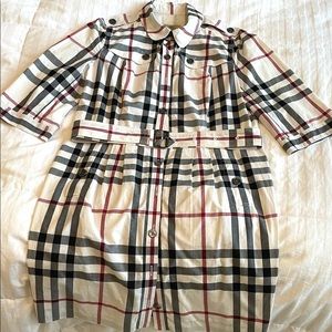 Authentic White Burberry Shirt Dress